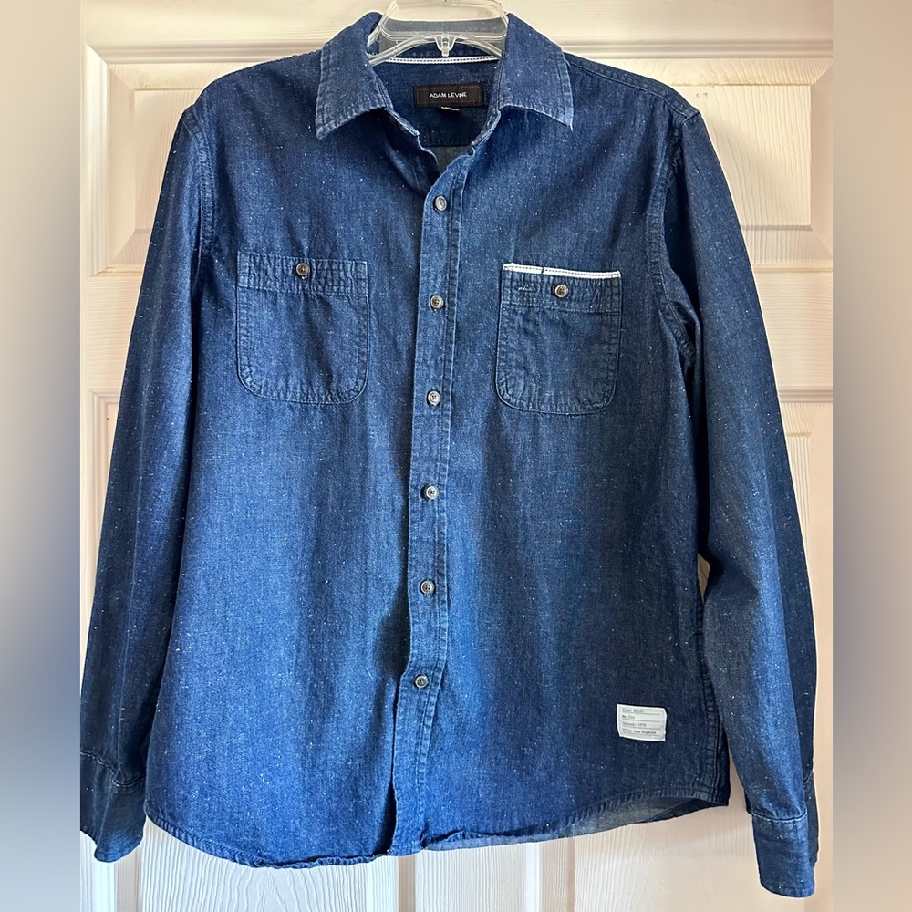 EUC Adam Levine Contemporary and Modern‎ Blue Long Sleeves Size M